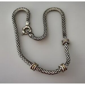 Gabrielle Bruni 925 Sterling Silver & 14k Gold Chain Necklace
